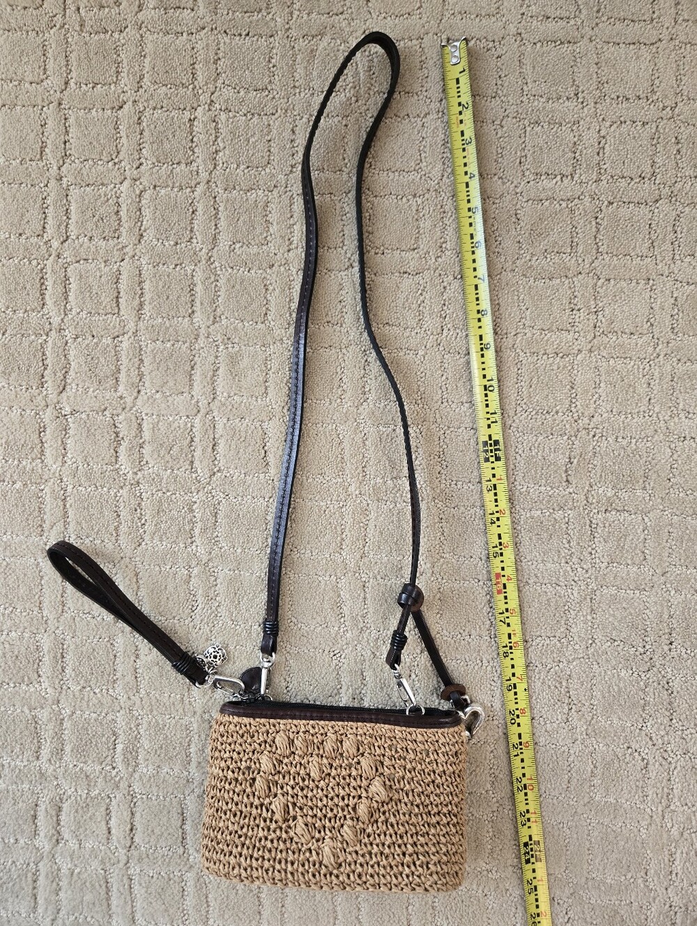 Vintage Brighton Woven Straw MultiFunctional Pouch Bag includes Dust Bag - Picture 8 of 12